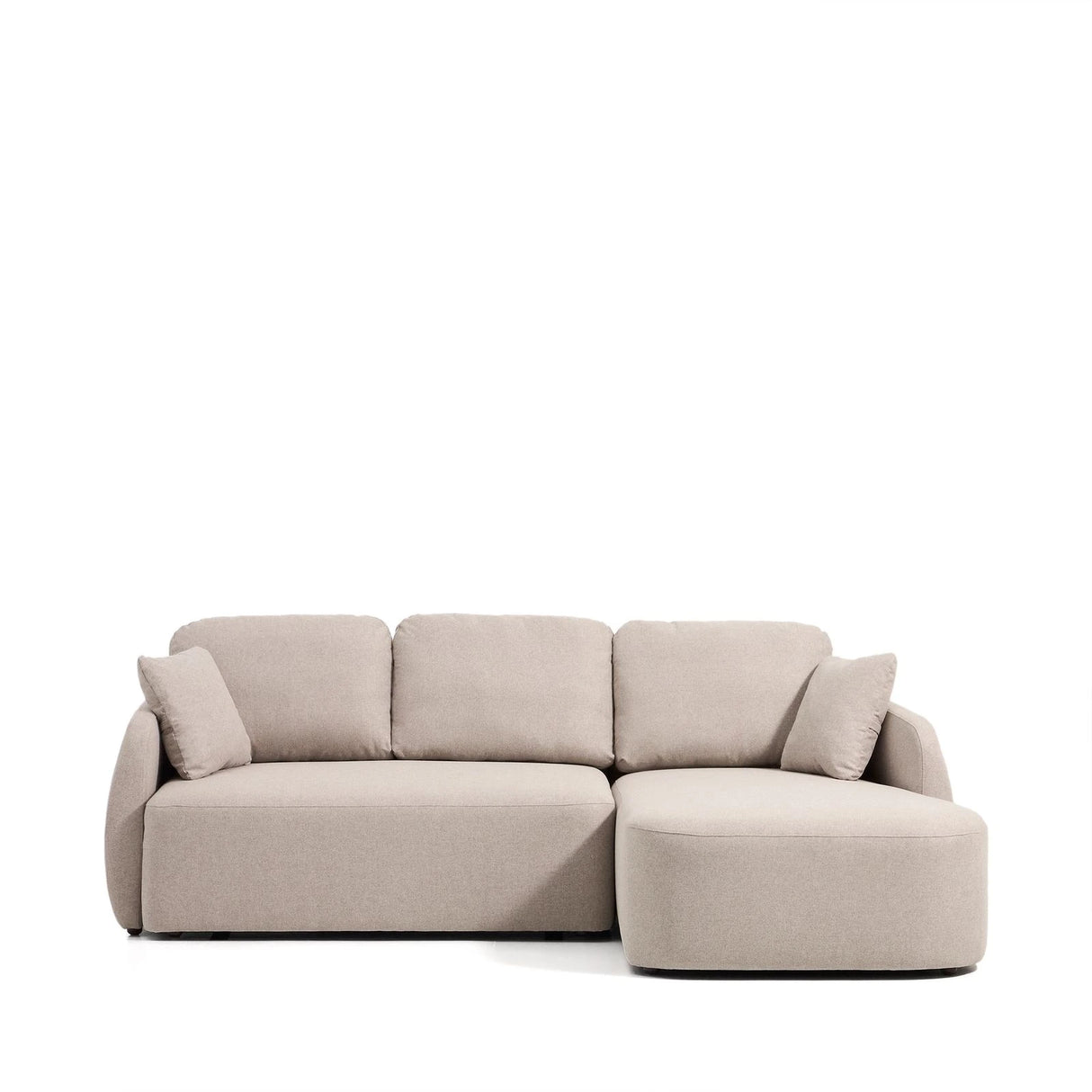 3-Sitzer-Bettsofa Laira in beiger Chenille und Chaiselongue rechts, 246 cm, FSC Mix Credit von Kave Home – Produktbild 1