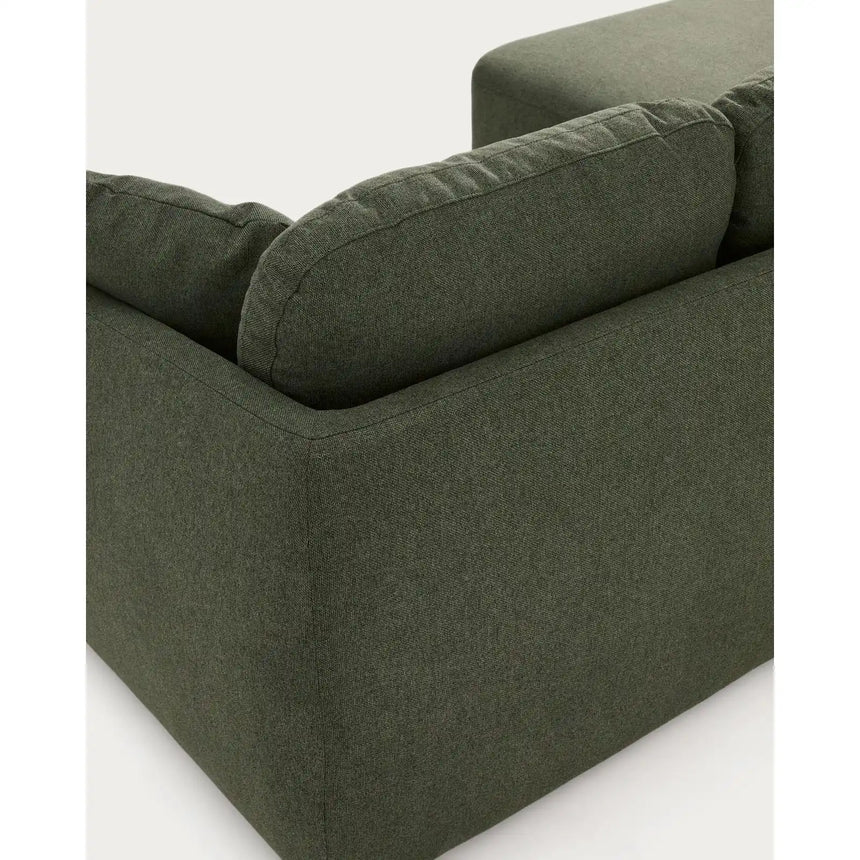 3-Sitzer-Bettsofa Laira in dunkelgrüner Chenille und Chaiselongue rechts, 246 cm, FSC Mix Credit von Kave Home – Bild 10