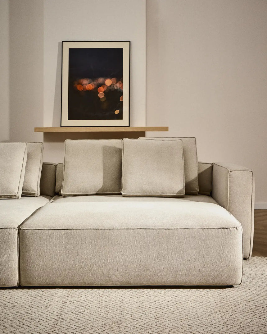 3-Sitzer Bettsofa Marela mit Chaiselongue links in beiger Chenille, 276 cm, FSC Mix Credit von Kave Home – Bild 2
