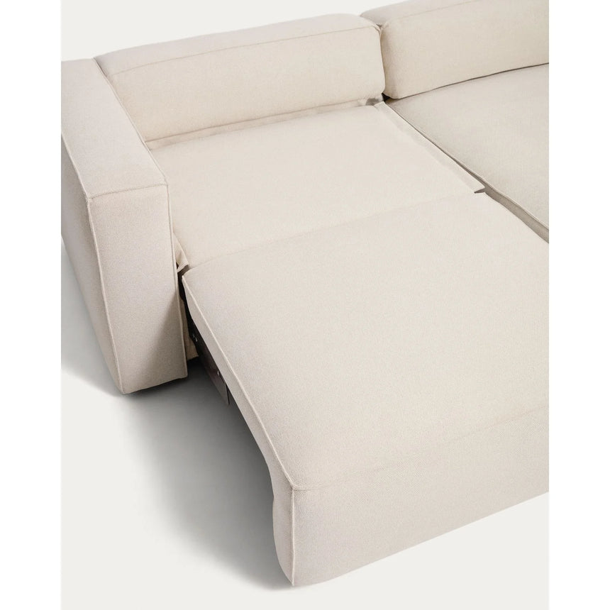 3-Sitzer-Bettsofa Marela mit aufklappbarer Chaiselongue rechts in Ecru, 236 cm, FSC Mix Credit von Kave Home – Bild 15