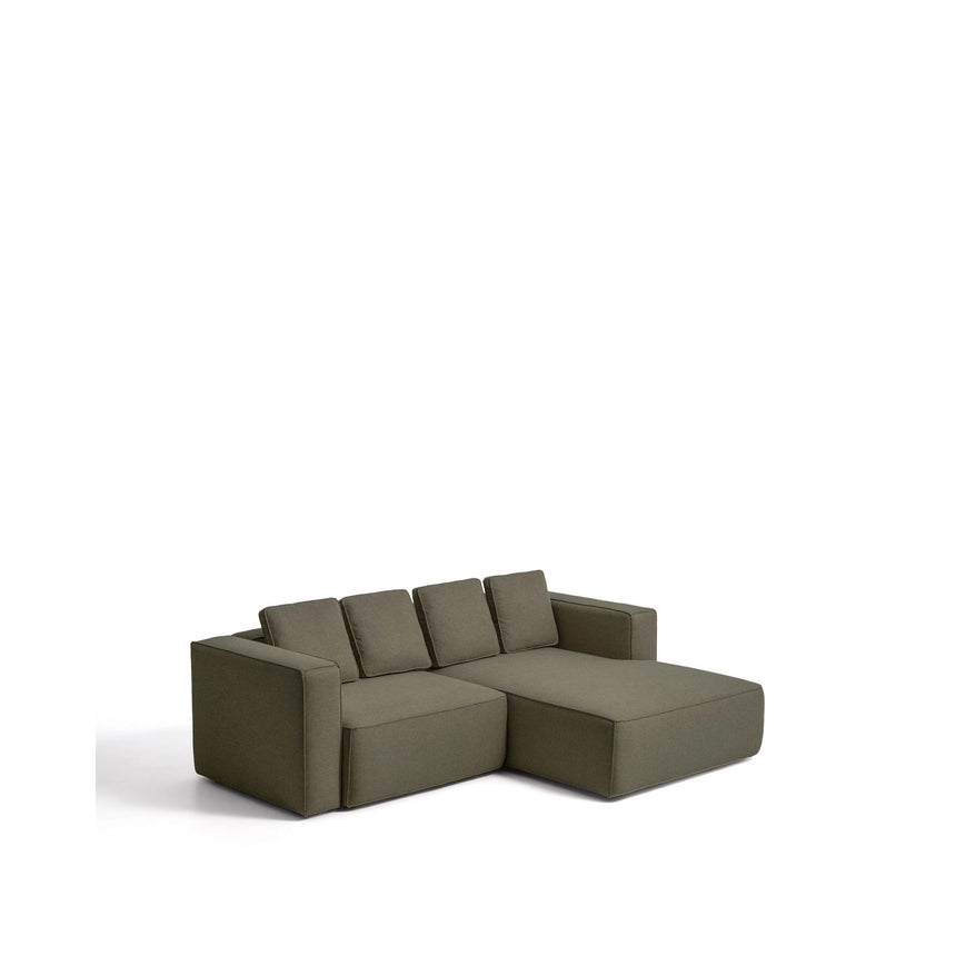 3-Sitzer-Bettsofa Marela mit aufklappbarer Chaiselongue rechts in Grün, 236 cm, FSC Mix Credit von Kave Home – Bild 3