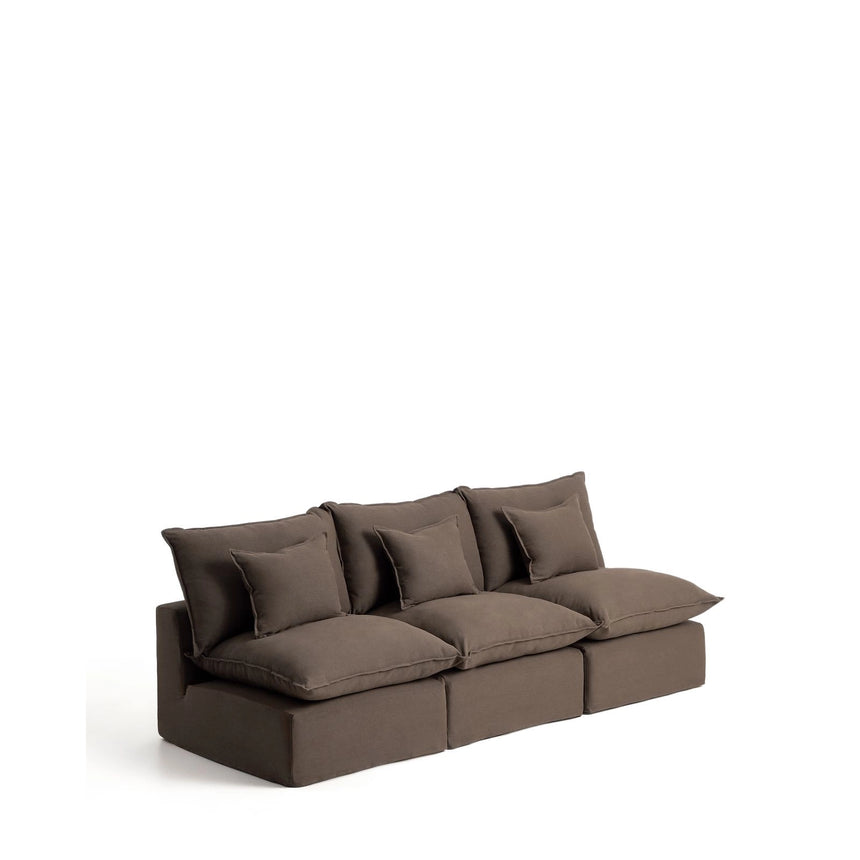 3-Sitzer-Modularsofa Anarela mit abnehmbarem Bezug aus 100 % Leinen in Taupe, 270 cm, FSC Mix Credit von Kave Home – Bild 8