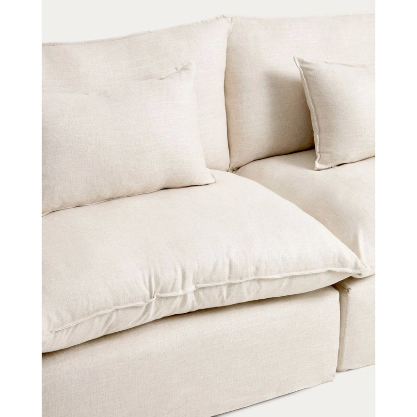 3-Sitzer-Modularsofa Anarela mit abnehmbarem Bezug aus Leinen und Viskose, 220 cm, FSC Mix Credit von Kave Home – Bild 9