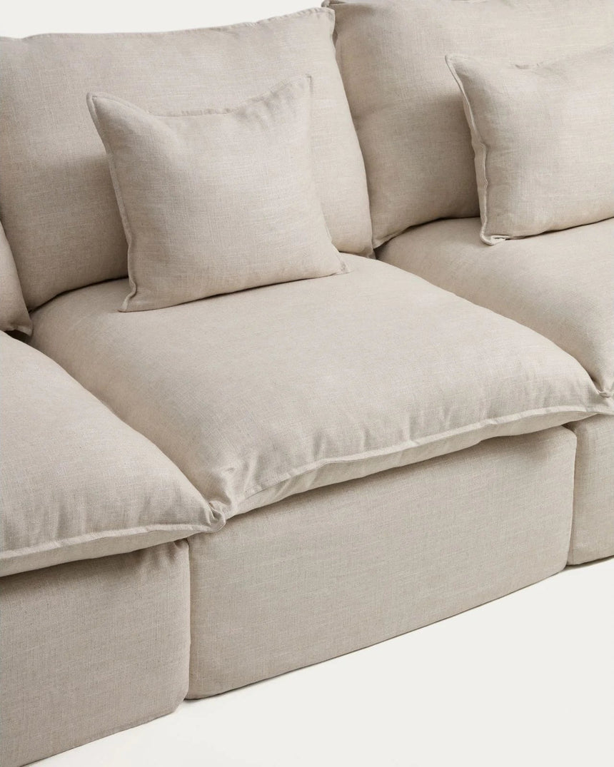 3-Sitzer-Modularsofa Anarela mit abnehmbarem Bezug aus Leinen und Viskose, 310 cm, FSC Mix Credit von Kave Home – Bild 6
