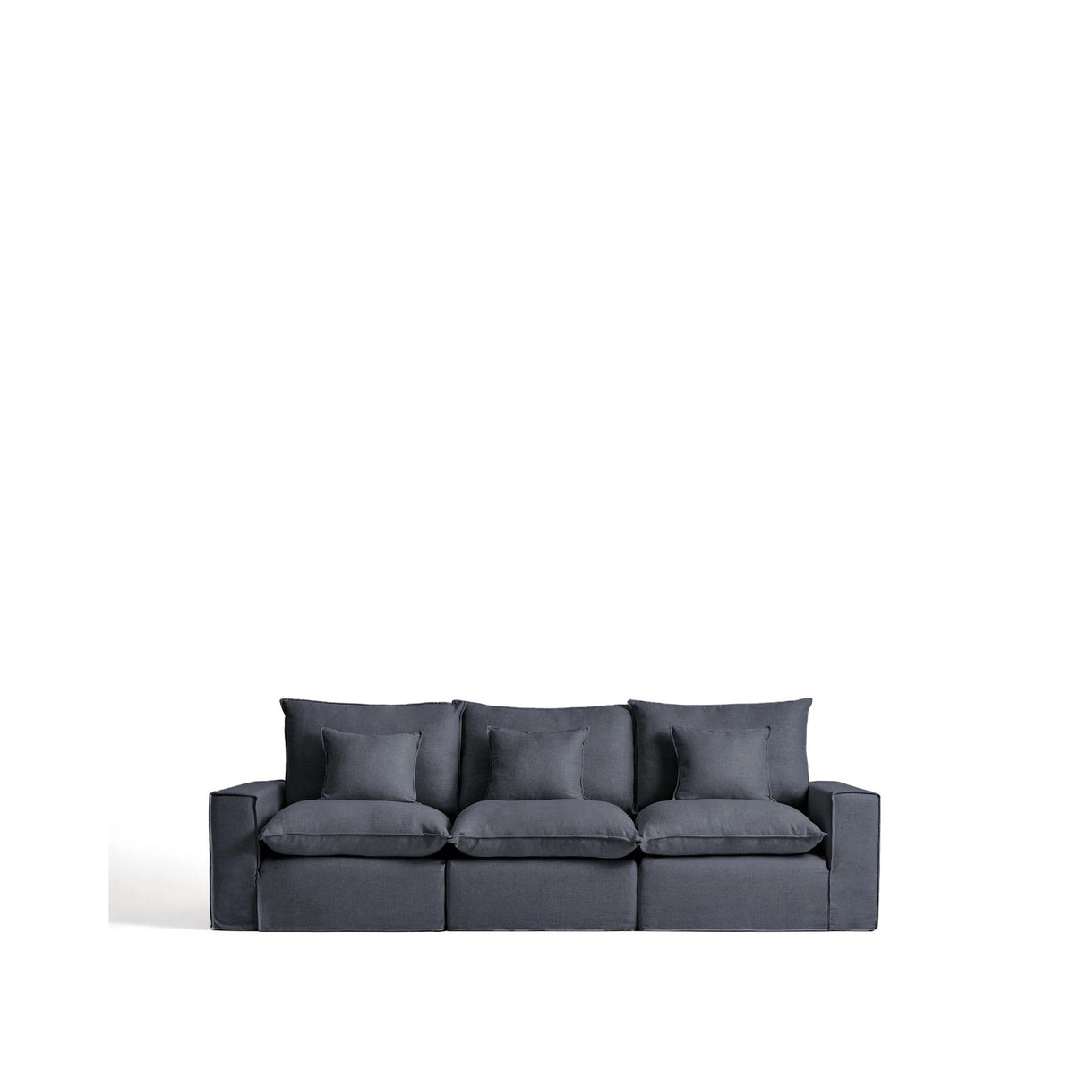 3-Sitzer-Modularsofa Anarela mit abnehmbarem Bezug aus Leinen und Viskose in Dunkelgrau, 310 cm, FSC Mix Credit von Kave Home – Bild 1