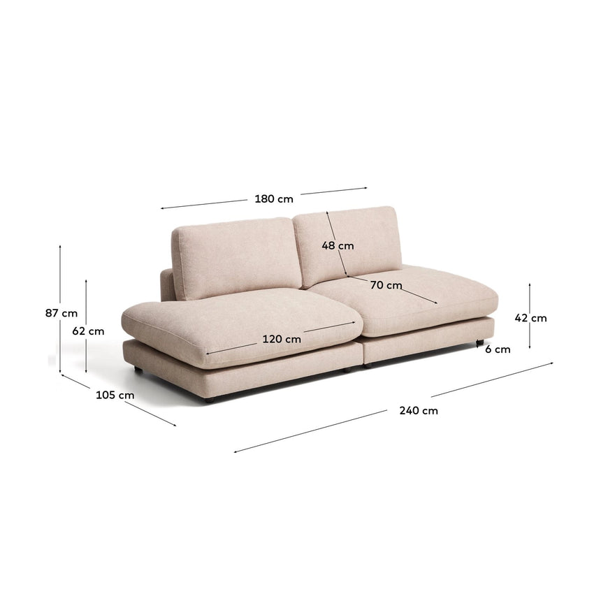 3-Sitzer-Modularsofa Gala aus Chenille oder Microbouclé, FSC Mix Credit, 240 cm von Kave Home – Bild 2