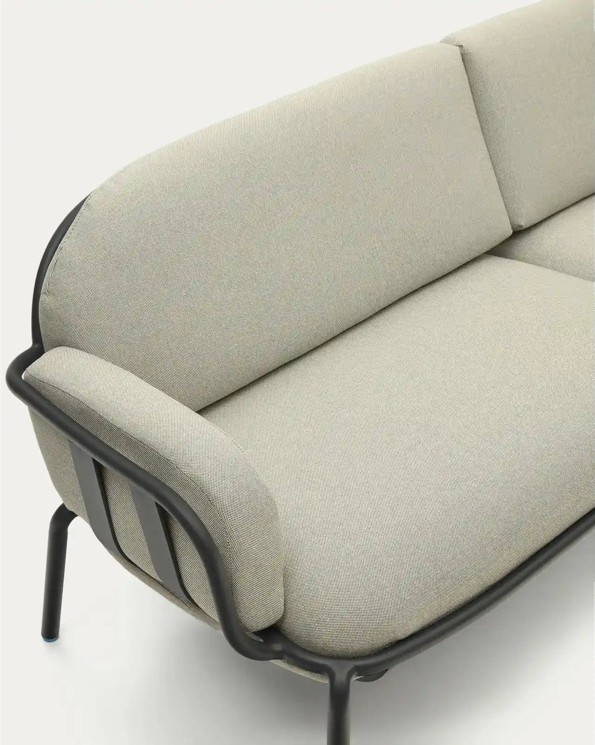 3-Sitzer-Outdoor-Sofa Joncols mit Bezug in Beige aus Aluminium mit grau lackiertem Finish 225 cm von Kave Home – Produktbild 11