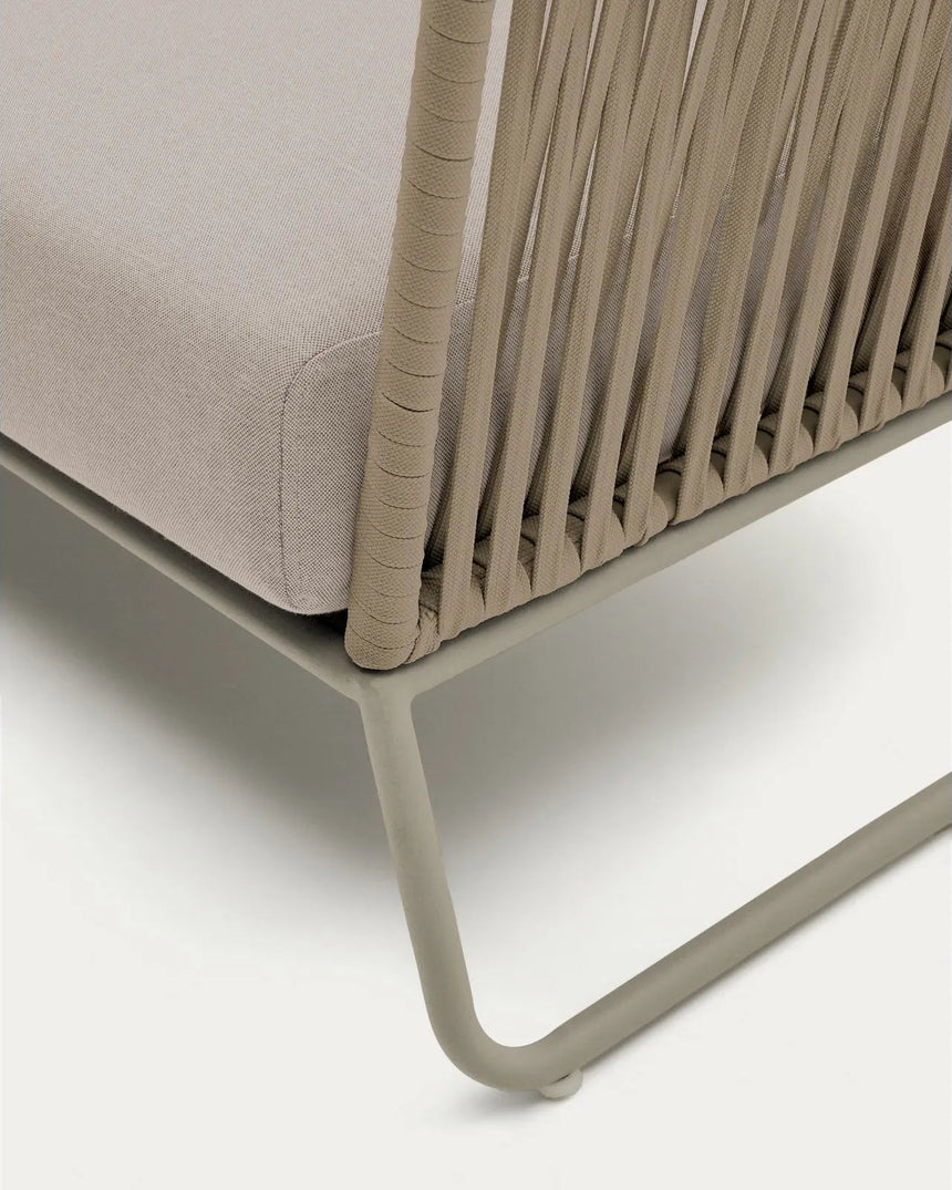 3-Sitzer-Outdoor-Sofa Saconca aus Seil und beige verzinktem Stahl 189 cm von Kave Home – Bild 8
