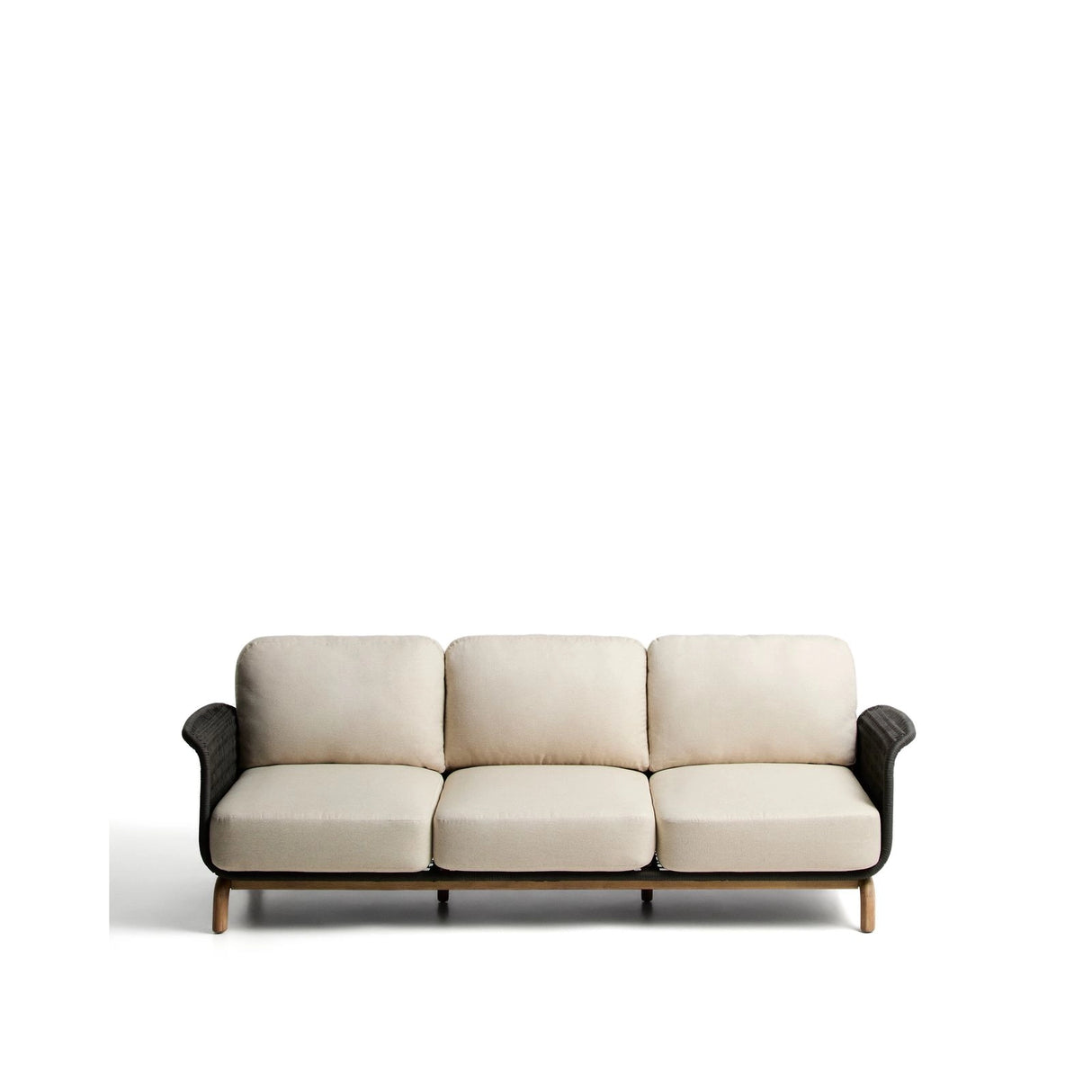 3-Sitzer-Sofa Alipa aus massivem Akazienholz und dunkelgrauem Seil, 235 cm von Kave Home – Bild 1