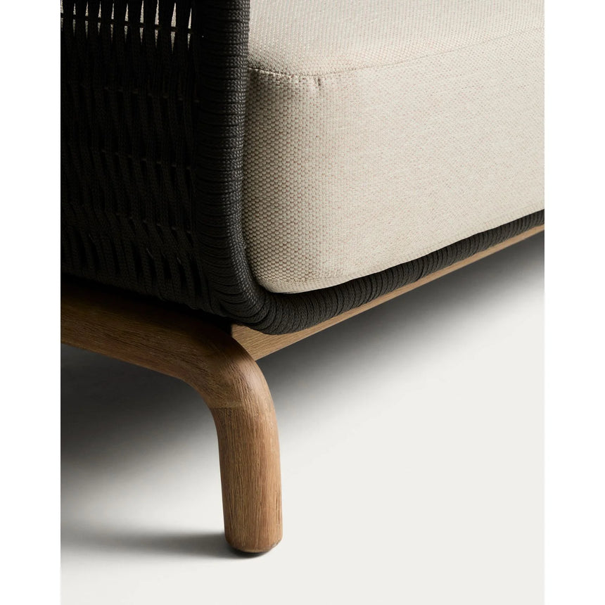 3-Sitzer-Sofa Alipa aus massivem Akazienholz und dunkelgrauem Seil, 235 cm von Kave Home – Bild 10