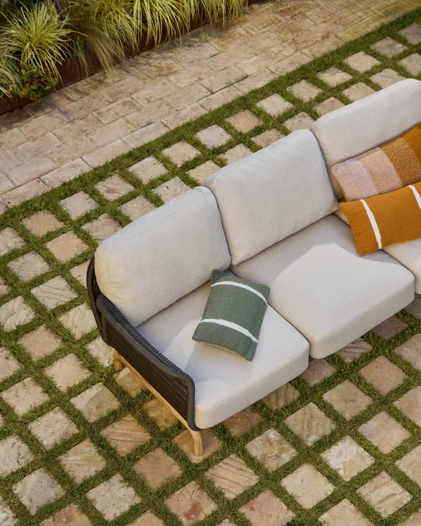 3-Sitzer-Sofa Alipa aus massivem Akazienholz und dunkelgrauem Seil, 235 cm von Kave Home – Bild 3