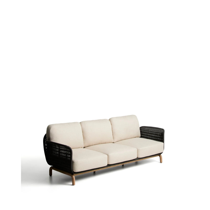 3-Sitzer-Sofa Alipa aus massivem Akazienholz und dunkelgrauem Seil, 235 cm von Kave Home – Bild 5