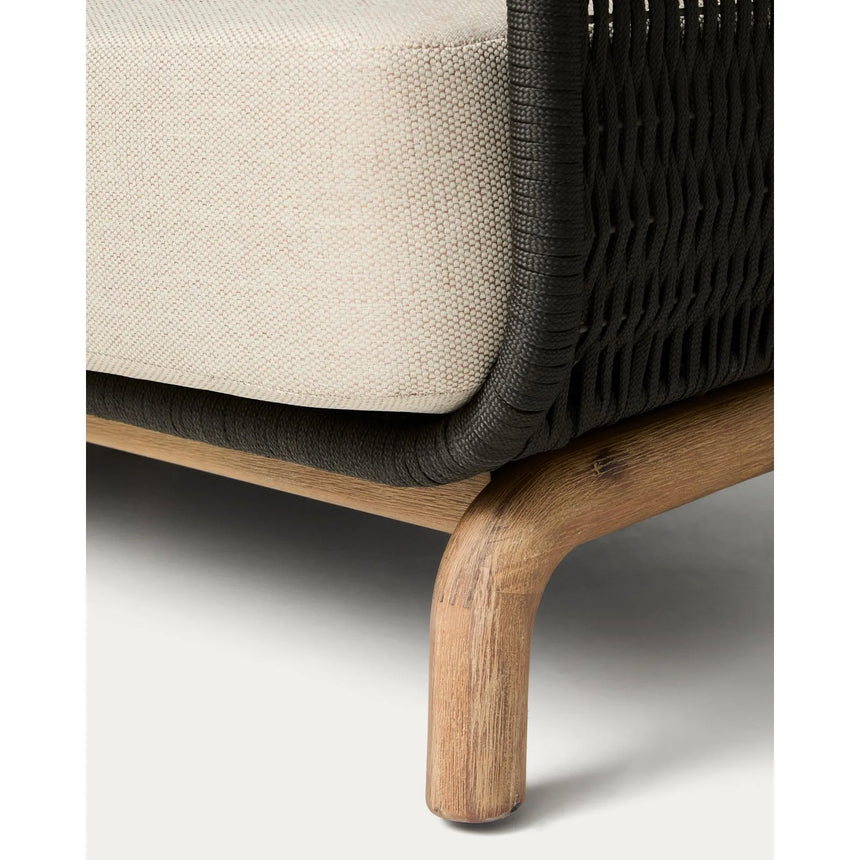3-Sitzer-Sofa Alipa aus massivem Akazienholz und dunkelgrauem Seil, 235 cm von Kave Home – Bild 7