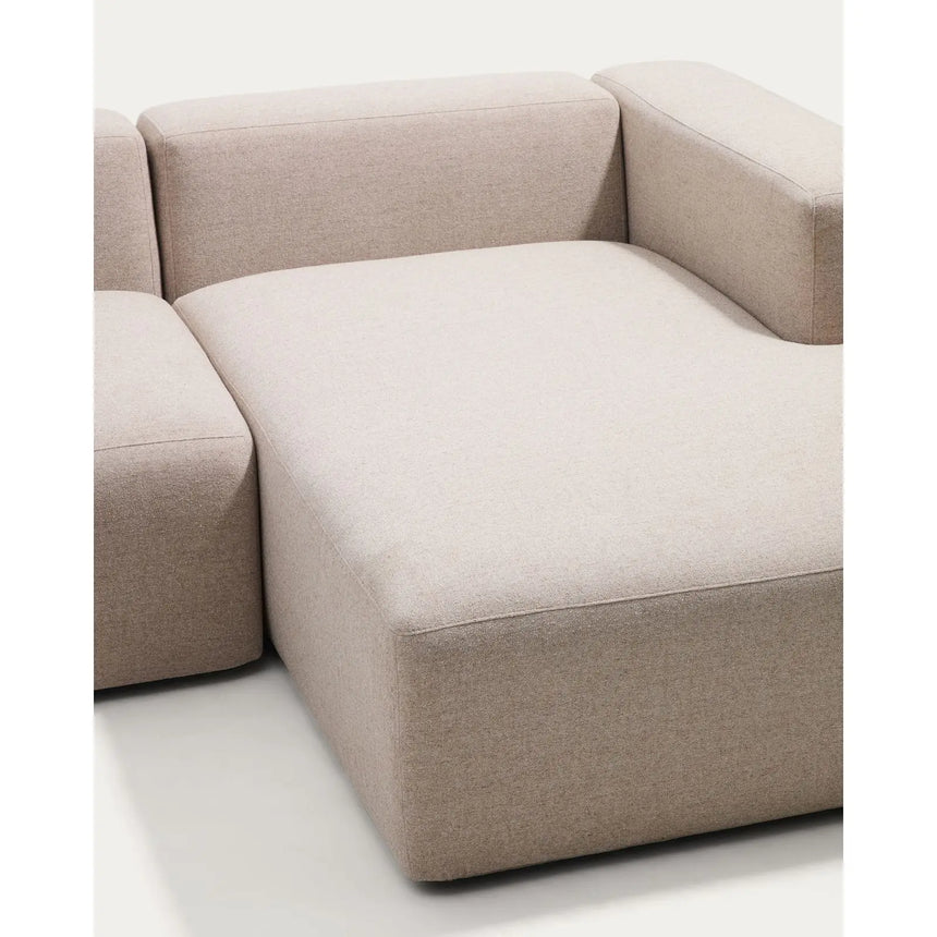 3-Sitzer-Sofa Blok mit Chaiselongue rechts in beiger Chenille, 300 cm, FSC Mix Credit von Kave Home – Bild 6