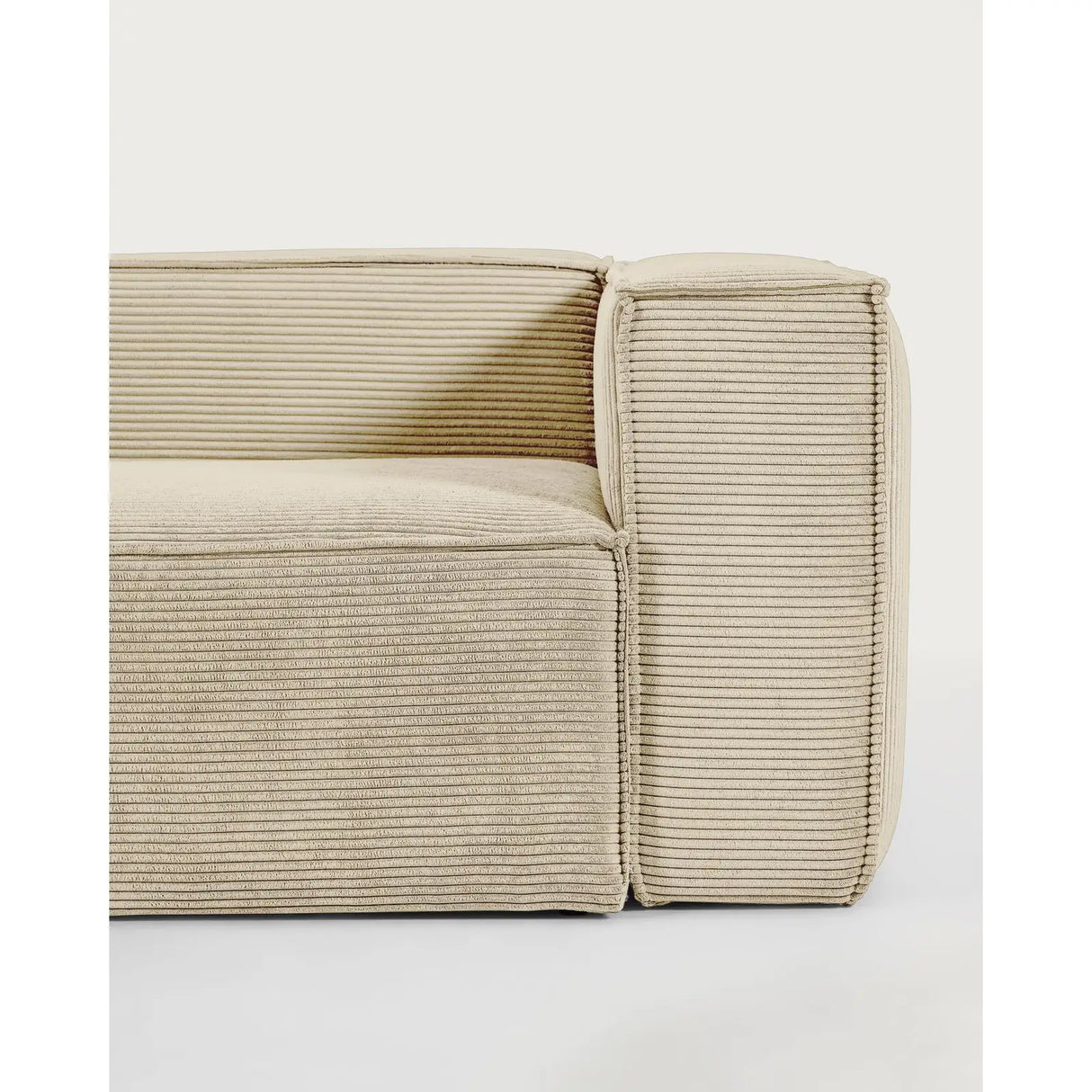 3-Sitzer-Sofa Blok mit dickem Cord in Naturfarbe 240 cm FSC Mix Credit von Kave Home – Produktbild 3