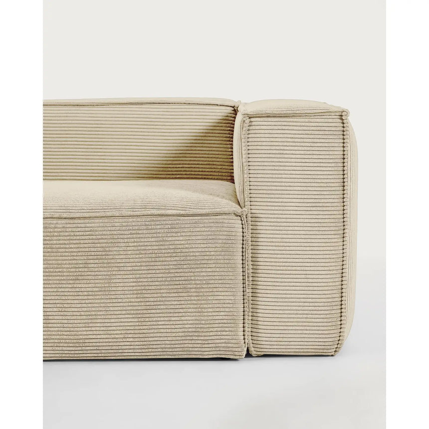 3-Sitzer-Sofa Blok mit dickem Cord in Naturfarbe 240 cm FSC Mix Credit von Kave Home – Produktbild 3