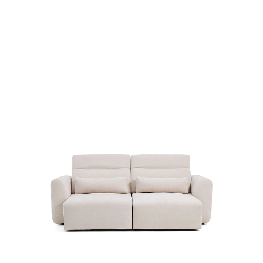 3-Sitzer-Sofa Lares mit elektrisch ausfahrbaren Sitzen und verstellbarer Kopfstütze in beiger Chenille, 240 cm von Kave Home – Produktbild 11