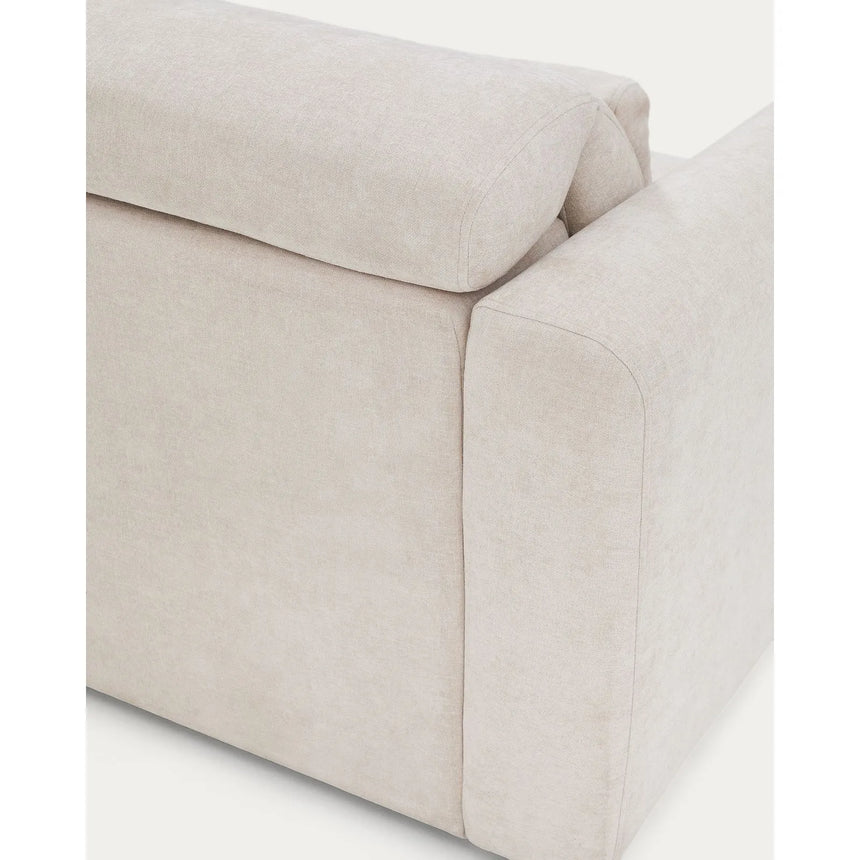 3-Sitzer-Sofa Lares mit elektrisch ausfahrbaren Sitzen und verstellbarer Kopfstütze in beiger Chenille, 255 cm von Kave Home – Produktbild 14