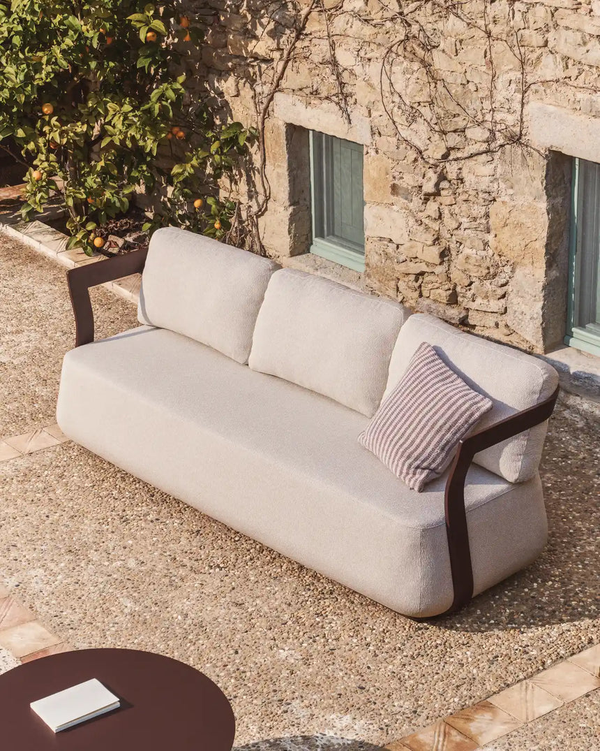 3-Sitzer Sofa Tamaris aus Aluminium in Braun, 217 cm von Kave Home – Bild 3