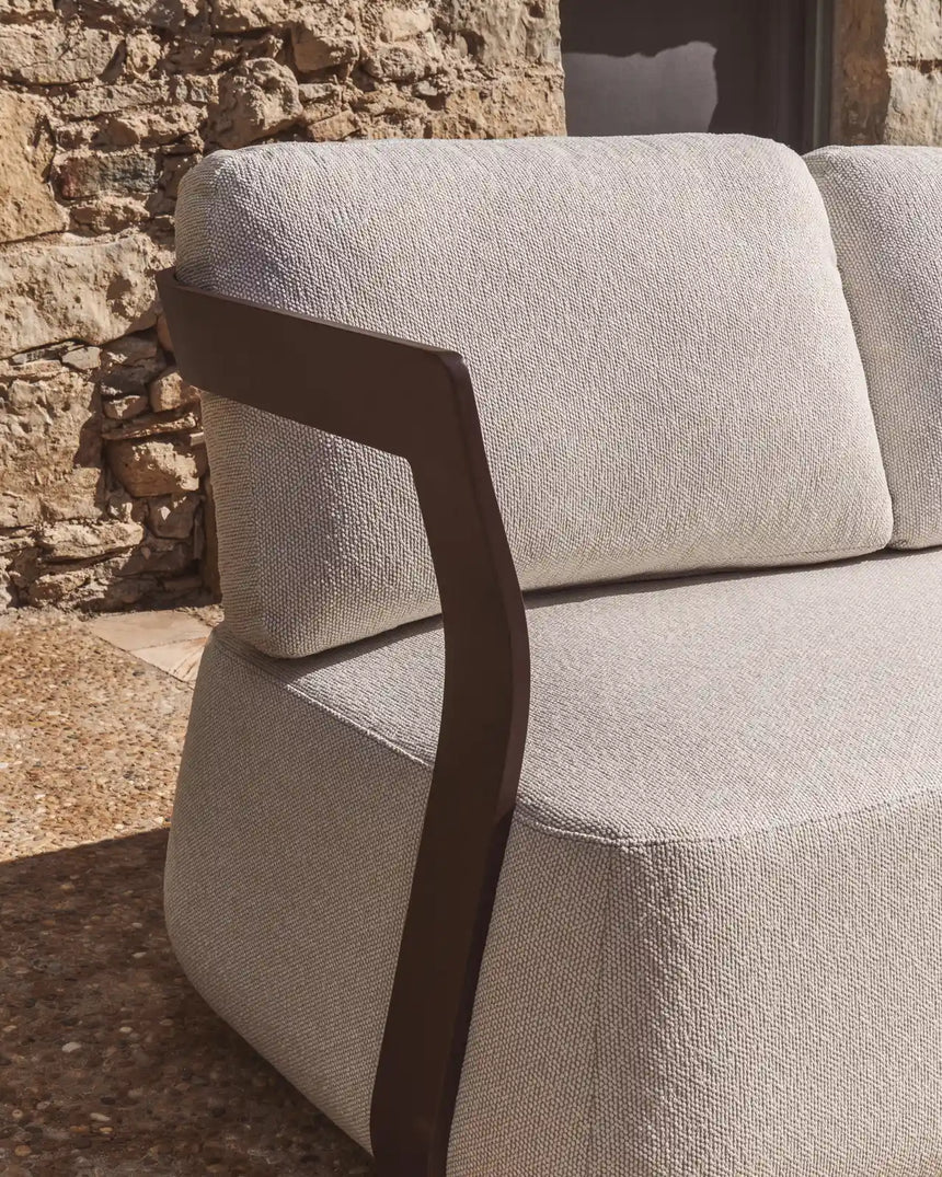 3-Sitzer Sofa Tamaris aus Aluminium in Braun, 217 cm von Kave Home – Bild 5