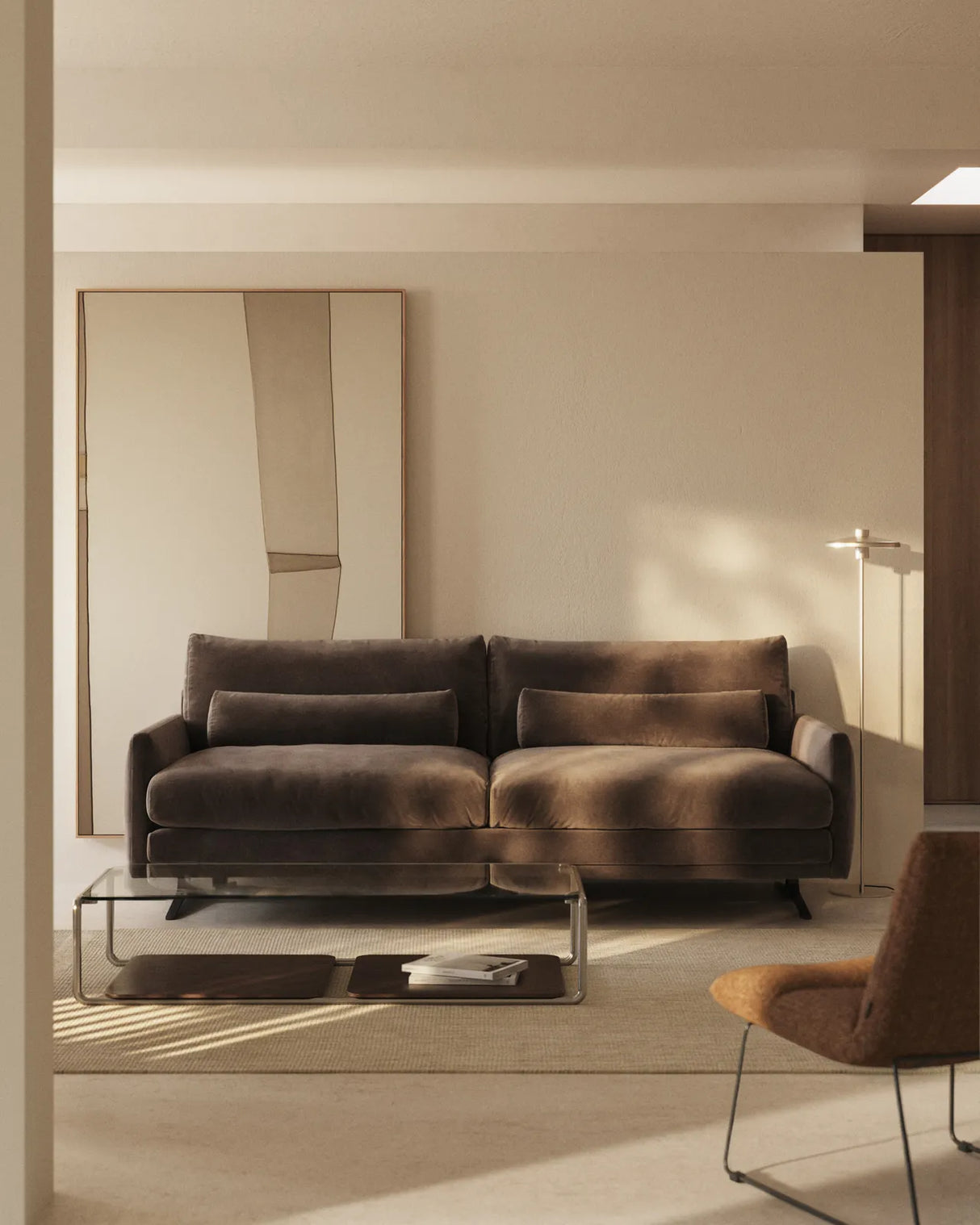 3-Sitzer-Sofa Veliro aus Samt mit Stahlbeinen in schwarzer Ausführung, 240 cm FSC Mix Credit von Kave Home – Bild 2