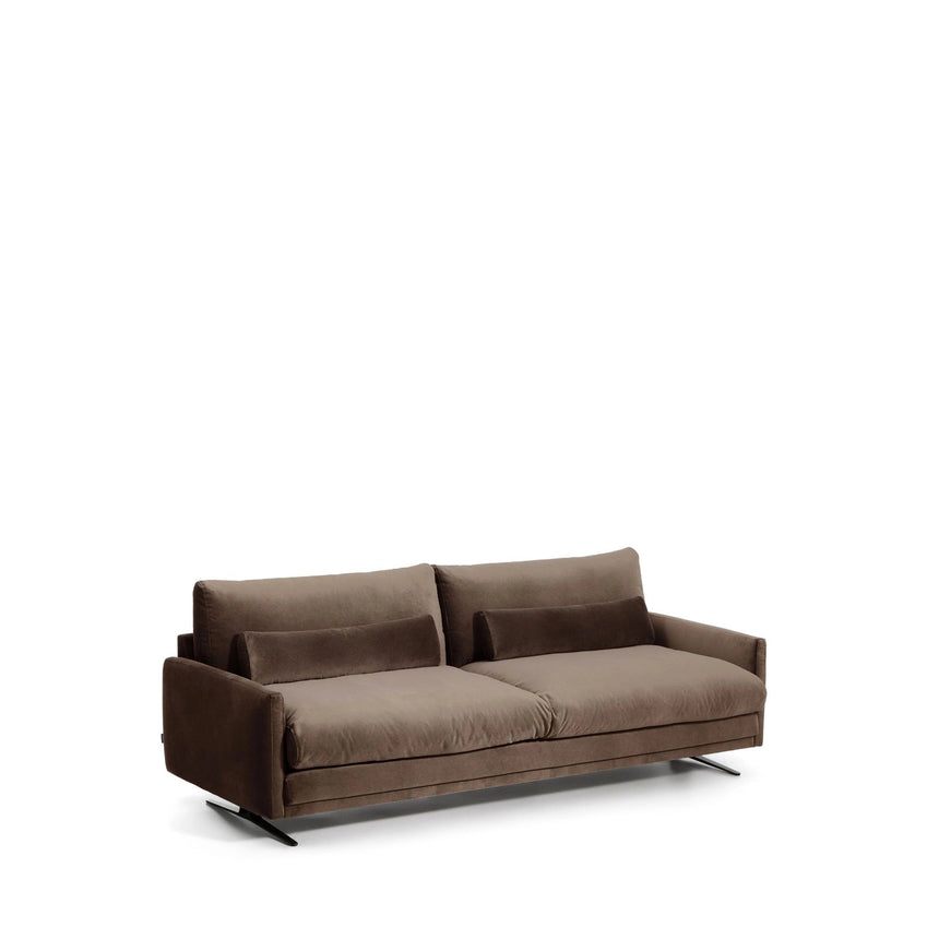 3-Sitzer-Sofa Veliro aus Samt mit Stahlbeinen in schwarzer Ausführung, 240 cm FSC Mix Credit von Kave Home – Bild 4