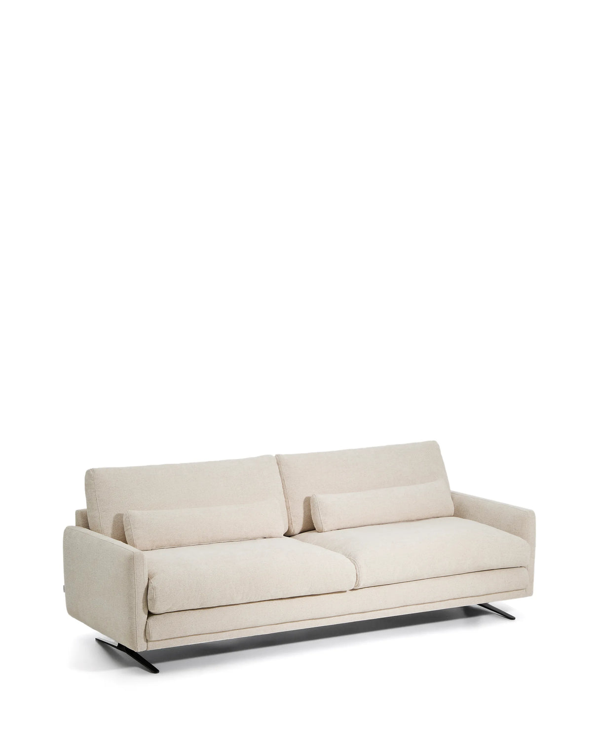 3-Sitzer-Sofa Veliro aus beiger Chenille mit schwarzen Stahlbeinen, 240 cm, FSC Mix Credit von Kave Home – Produktbild 5