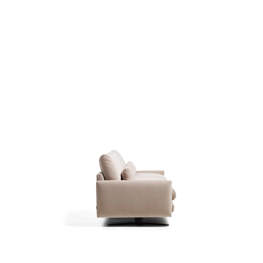 3-Sitzer-Sofa Veliro, schwer entflammbar, mit perlweißem Samt und Stahlbeinen mit schwarzem Finish, 240 cm, FSC Mix Credit von Kave Home – Bild 8