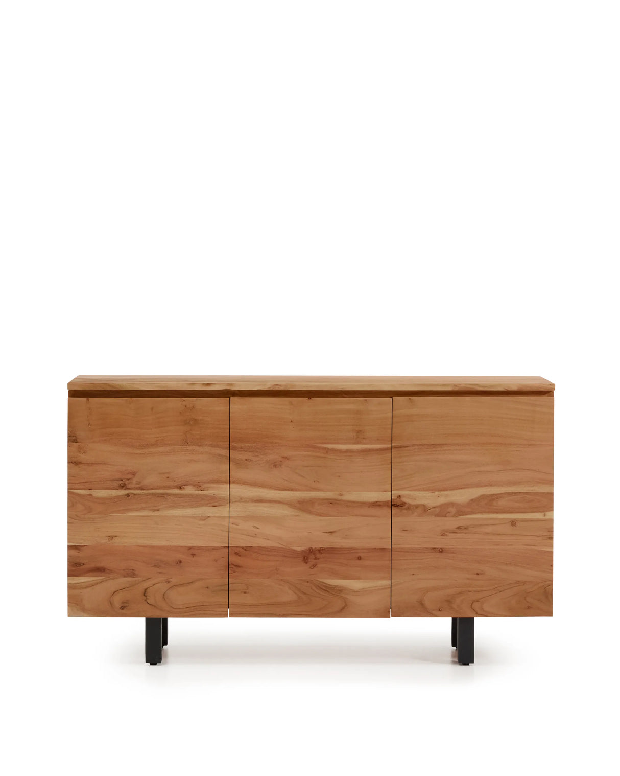 3-türiges Sideboard Uxue aus massivem Akazienholz mit gebleichtem Finish 150 x 88 cm von Kave Home – Produktbild 1