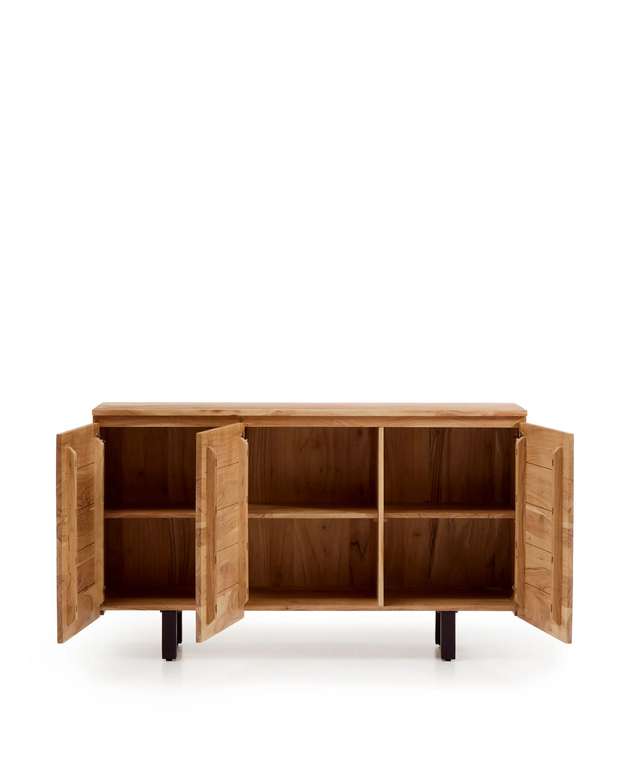 3-türiges Sideboard Uxue aus massivem Akazienholz mit gebleichtem Finish 150 x 88 cm von Kave Home – Produktbild 6