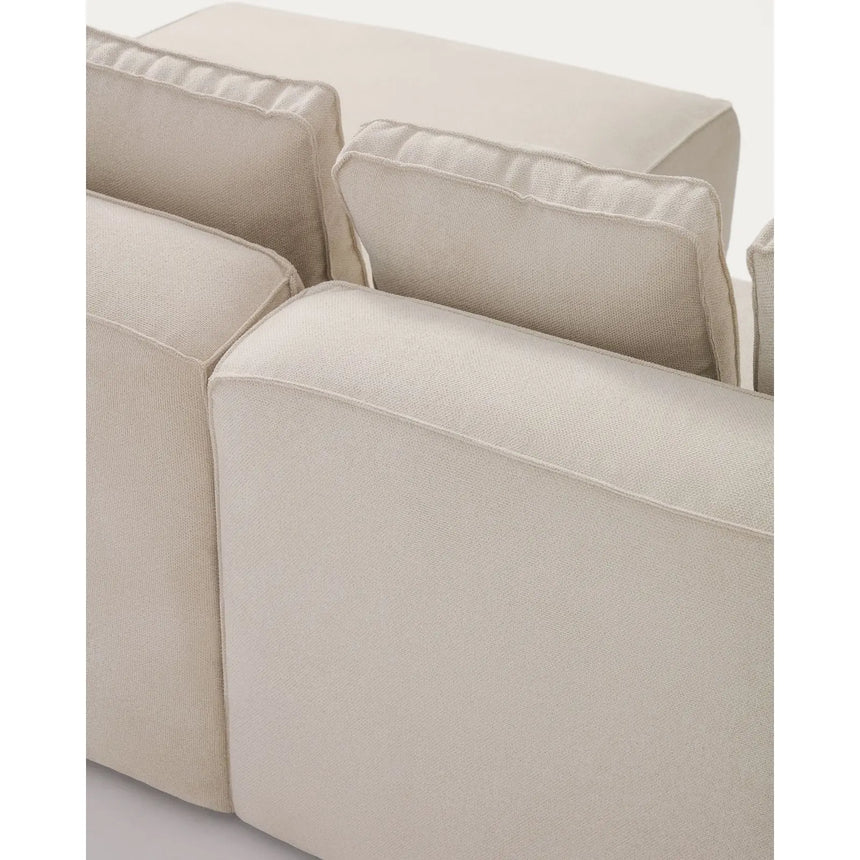4-Sitzer-Bettsofa Marela mit Chaiselongue rechts mit aufklappbarer Chenille in Ecru, 276 cm, FSC Mix Credit von Kave Home – Bild 16