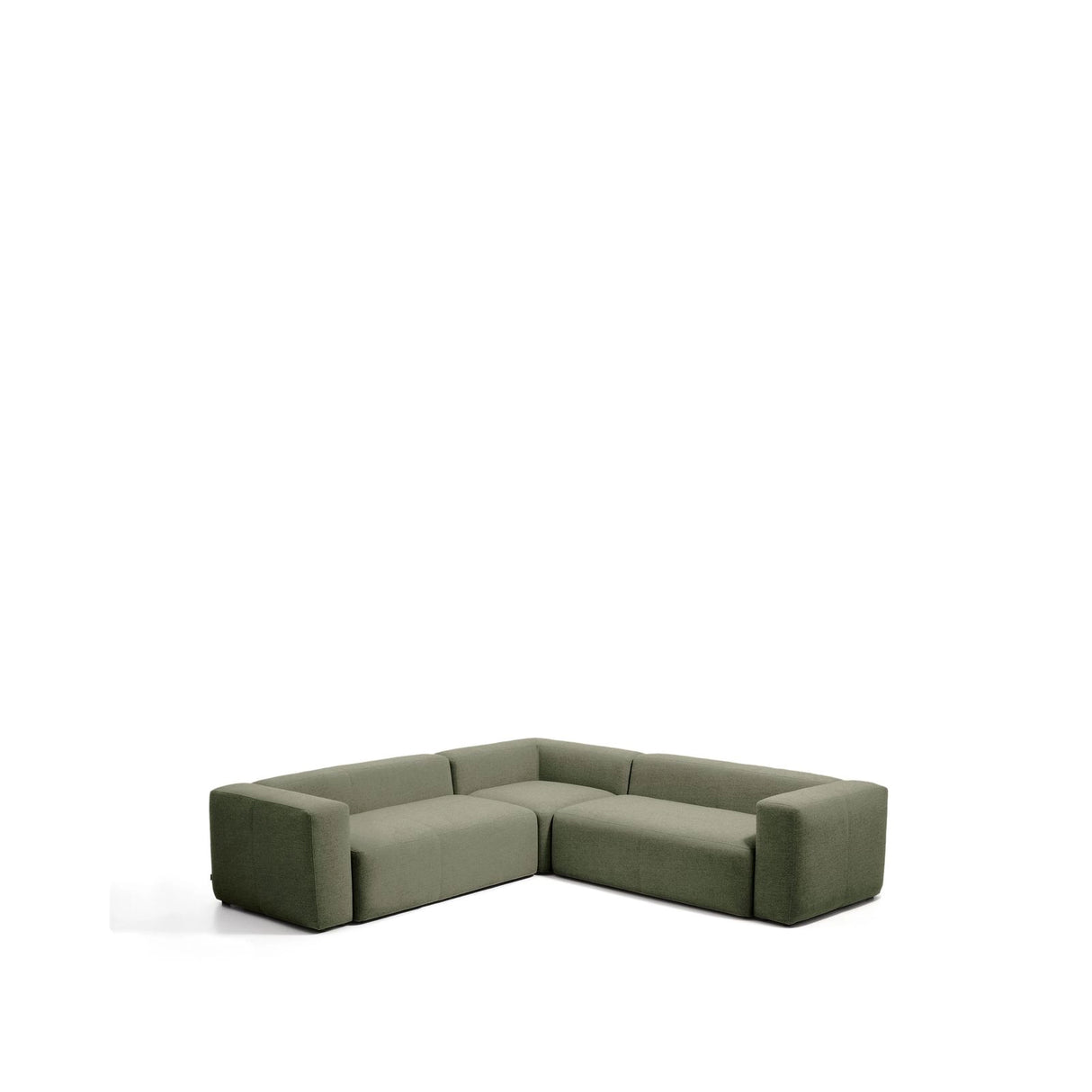 4-Sitzer-Ecksofa Blok in moosgrüner Chenille, 290 x 290 cm, FSC Mix Credit von Kave Home – Bild 4