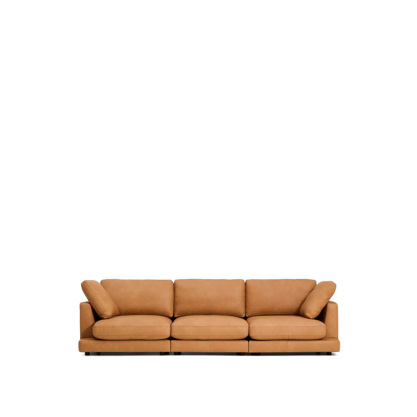 4-Sitzer Gala in braunem Leder, 300 cm von Kave Home – Produktbild 1