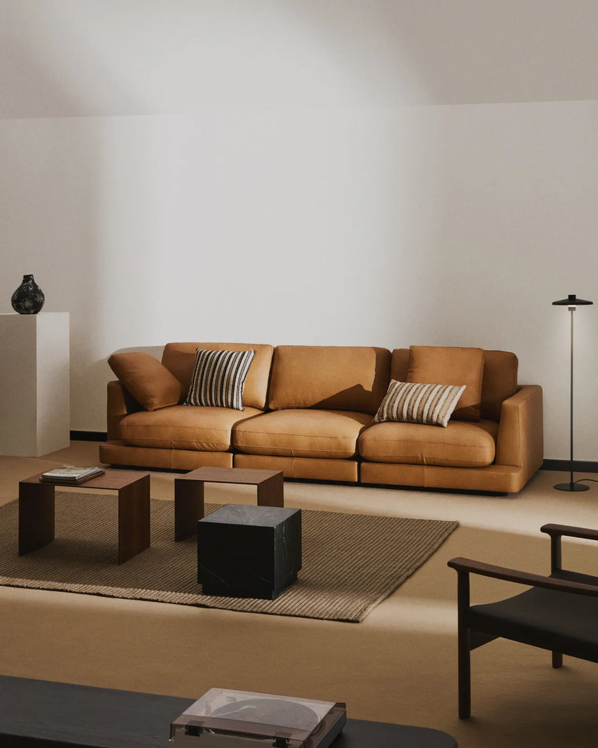 4-Sitzer Gala in braunem Leder, 300 cm von Kave Home – Produktbild 2