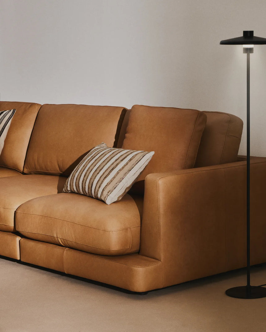 4-Sitzer Gala in braunem Leder, 300 cm von Kave Home – Produktbild 3