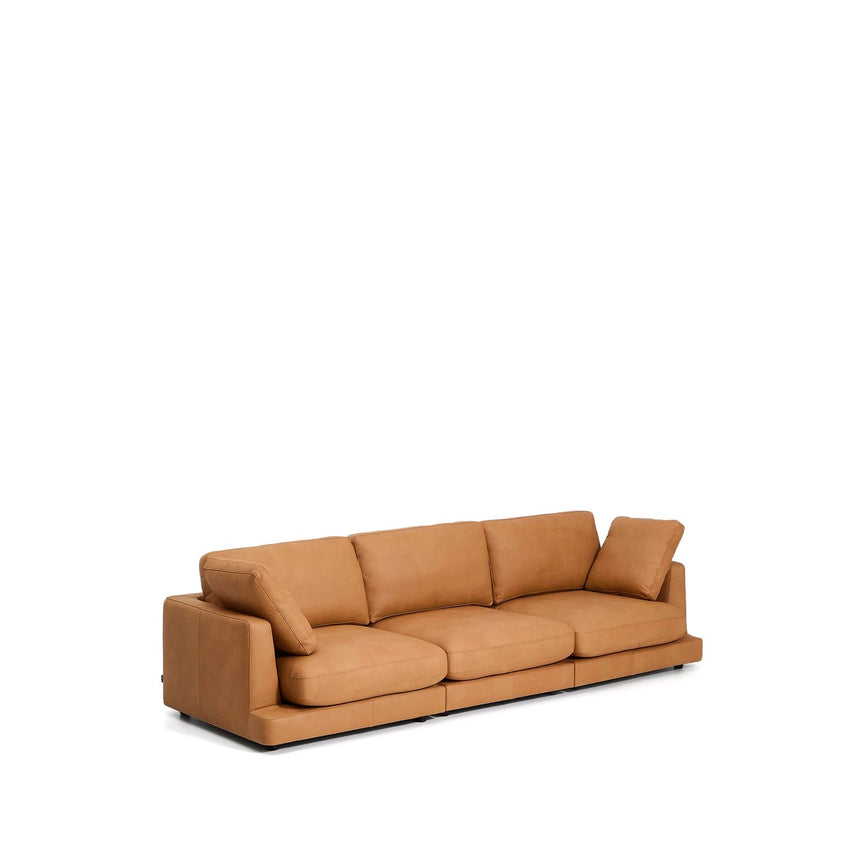 4-Sitzer Gala in braunem Leder, 300 cm von Kave Home – Produktbild 5