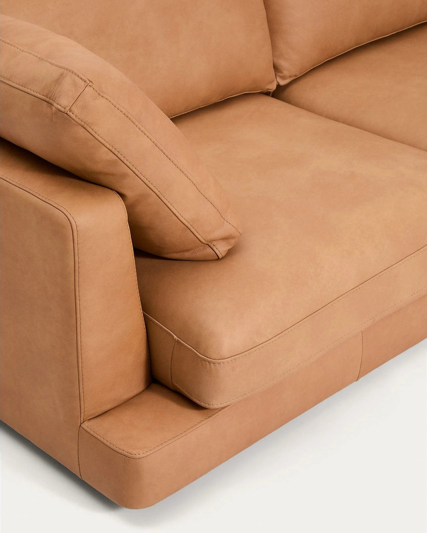 4-Sitzer Gala in braunem Leder, 300 cm von Kave Home – Produktbild 7
