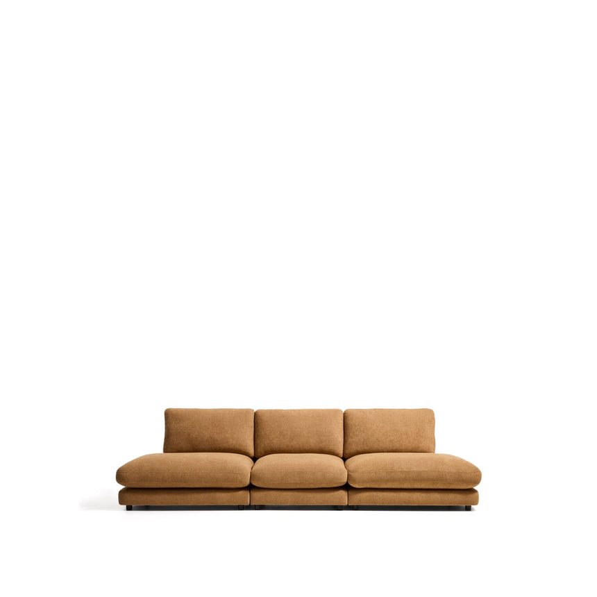 4-Sitzer-Modularsofa Gala aus senfgelbem Microbouclé, FSC Mix Credit, 330 cm von Kave Home – Bild 1