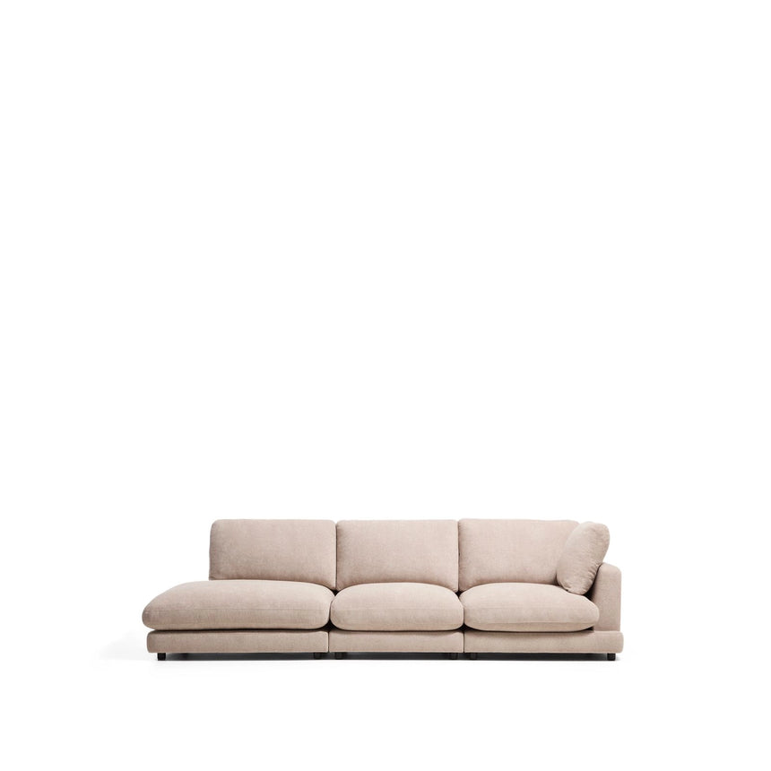 4-Sitzer-Modularsofa Gala mit Randmodul links aus Microbouclé oder Chenille, FSC Mix Credit, 315 cm von Kave Home – Bild 1