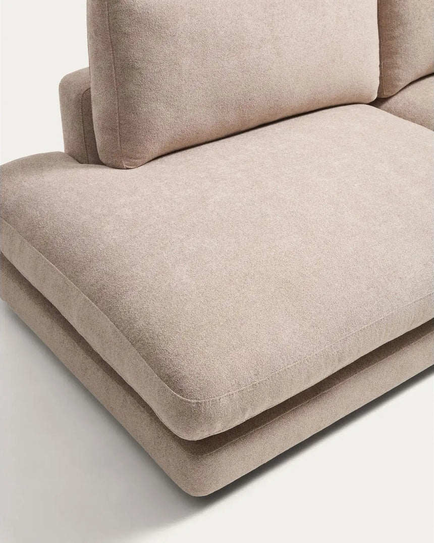 4-Sitzer-Modularsofa Gala mit Randmodul links aus Microbouclé oder Chenille, FSC Mix Credit, 315 cm von Kave Home – Bild 6
