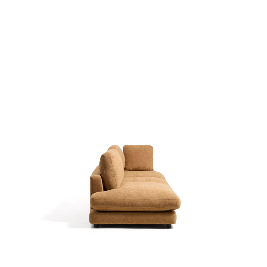 4-Sitzer-Modularsofa Gala mit Randmodul links aus senfgelbem Microbouclé, FSC Mix Credit, 315 cm von Kave Home – Bild 4