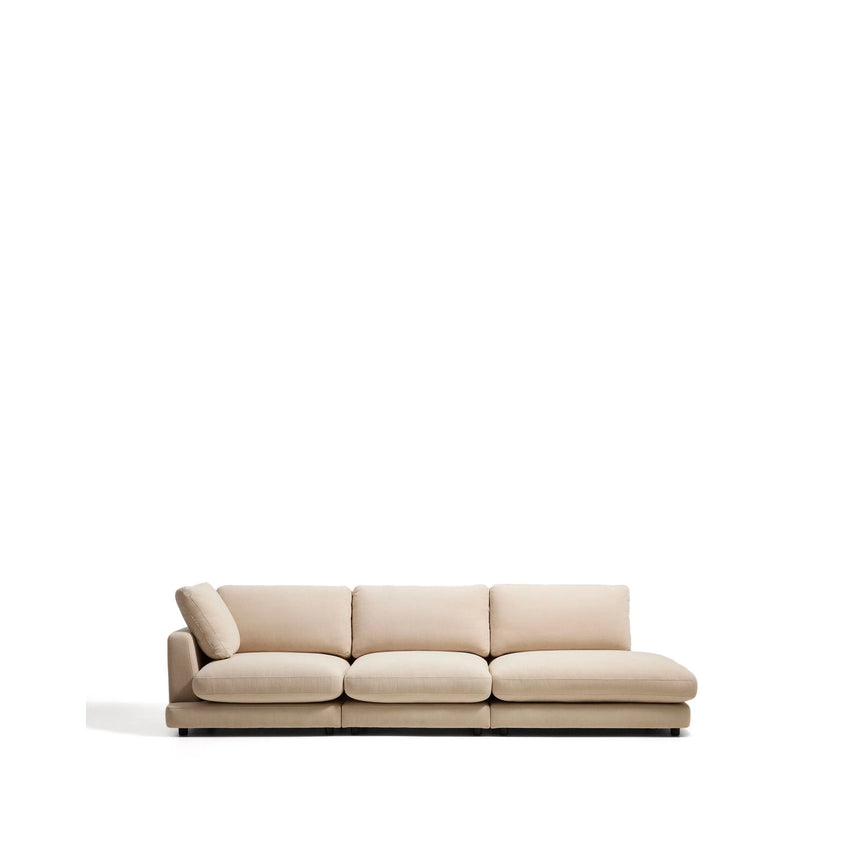4-Sitzer-Modularsofa Gala mit Randmodul rechts aus beiger Chenille, FSC Mix Credit, 315 cm von Kave Home – Bild 1