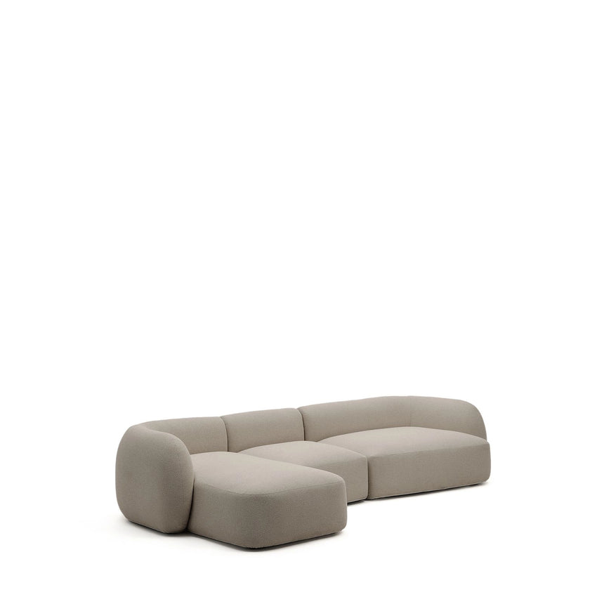 4-Sitzer-Modularsofa Martina mit Chenille und Chaiselongue links in Steinton 377 cm von Kave Home – Bild 5