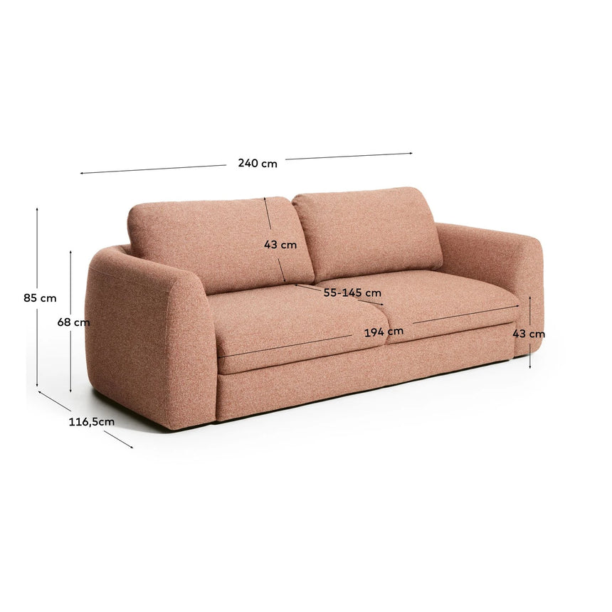 4-Sitzer Schlafsofa Vera in Terrakotta, 240 cm, FSC Mix Credit von Kave Home – Bild 4