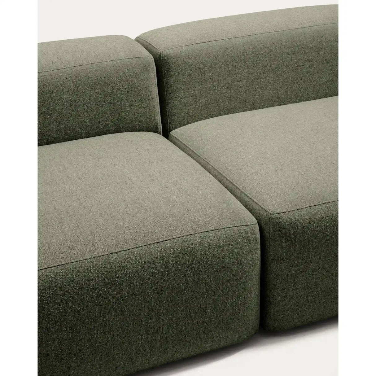 4-Sitzer-Sofa Blok in moosgrüner Chenille, 380 cm, FSC Mix Credit von Kave Home – Bild 6