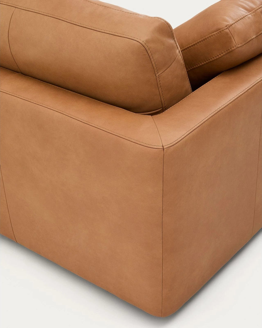 4-Sitzer-Sofa Gala mit Chaiselongue rechts in braunem Leder, 300 cm von Kave Home – Produktbild 10