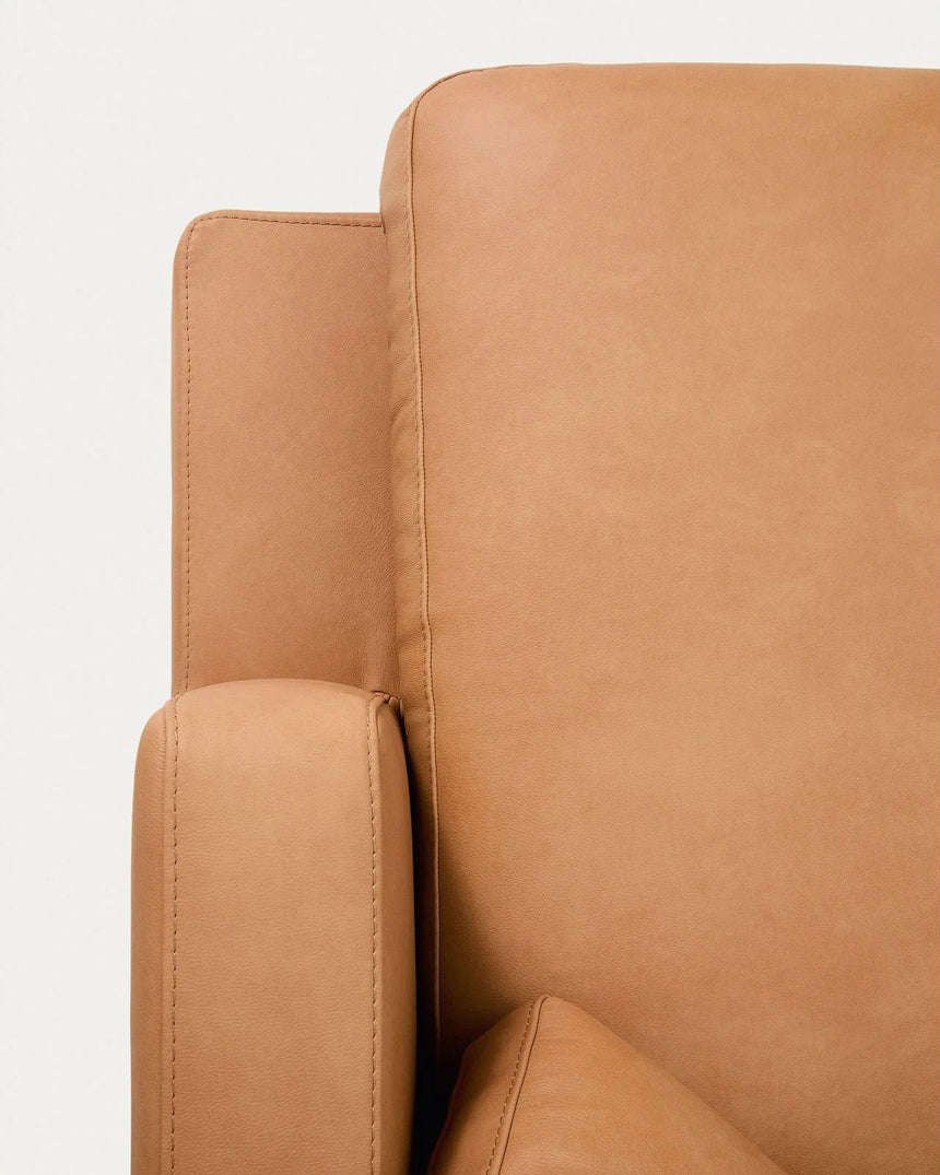 4-Sitzer-Sofa Gala mit Chaiselongue rechts in braunem Leder, 300 cm von Kave Home – Produktbild 7