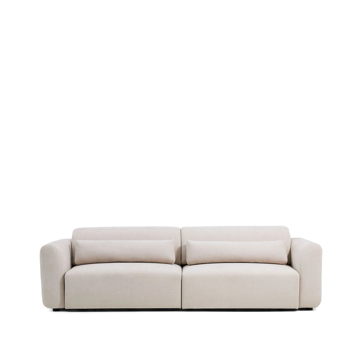 4-Sitzer-Sofa Lares mit elektrisch ausfahrbaren Sitzen und verstellbarer Kopfstütze in beiger Chenille, 290 cm von Kave Home – Produktbild 1