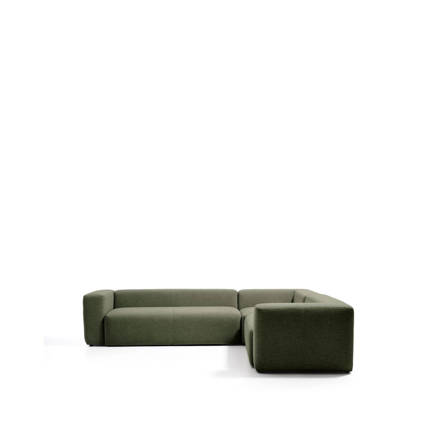 5-Sitzer-Ecksofa Blok in moosgrüner Chenille, 320 x 290 cm / 290 x 320 cm, FSC Mix Credit von Kave Home – Bild 1
