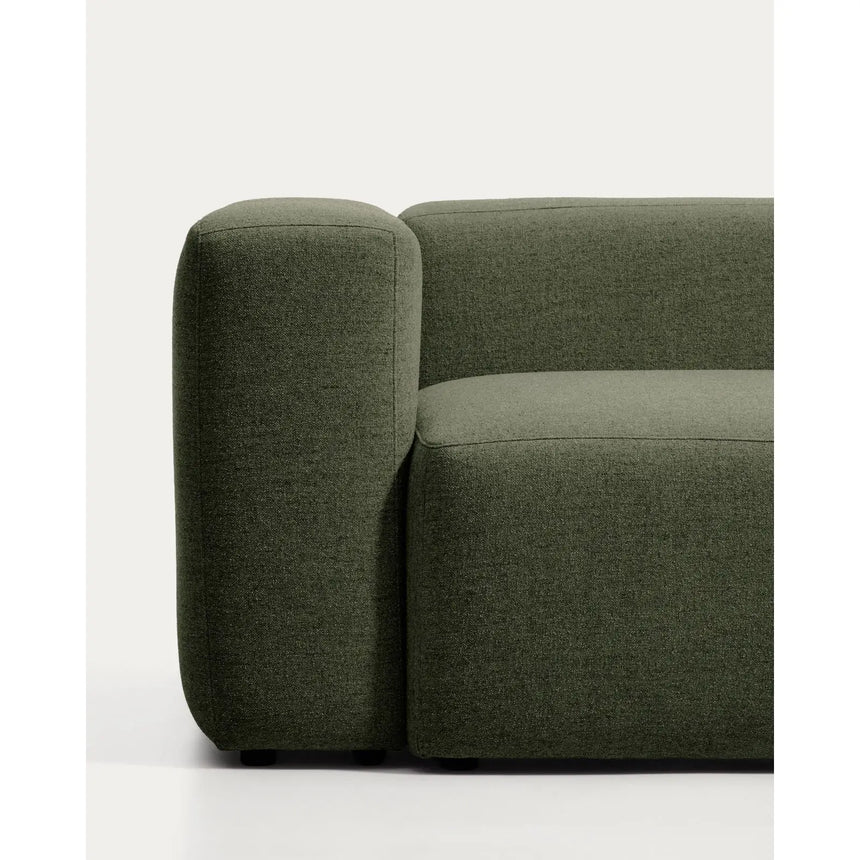 5-Sitzer-Ecksofa Blok in moosgrüner Chenille, 320 x 320 cm, FSC Mix Credit von Kave Home – Bild 5